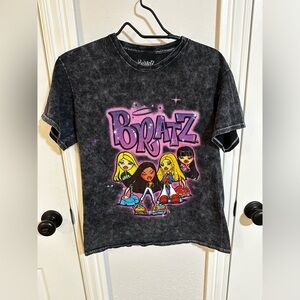 Bratz Acid Wash Graphic Tee • Y2K Cartoon Glam • Vintage-Inspired